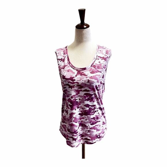 Fabletics Janis Muscle Tank Top Pink Purple Camo Camouflage Sleeveless XXSMALL - Picture 7 of 7